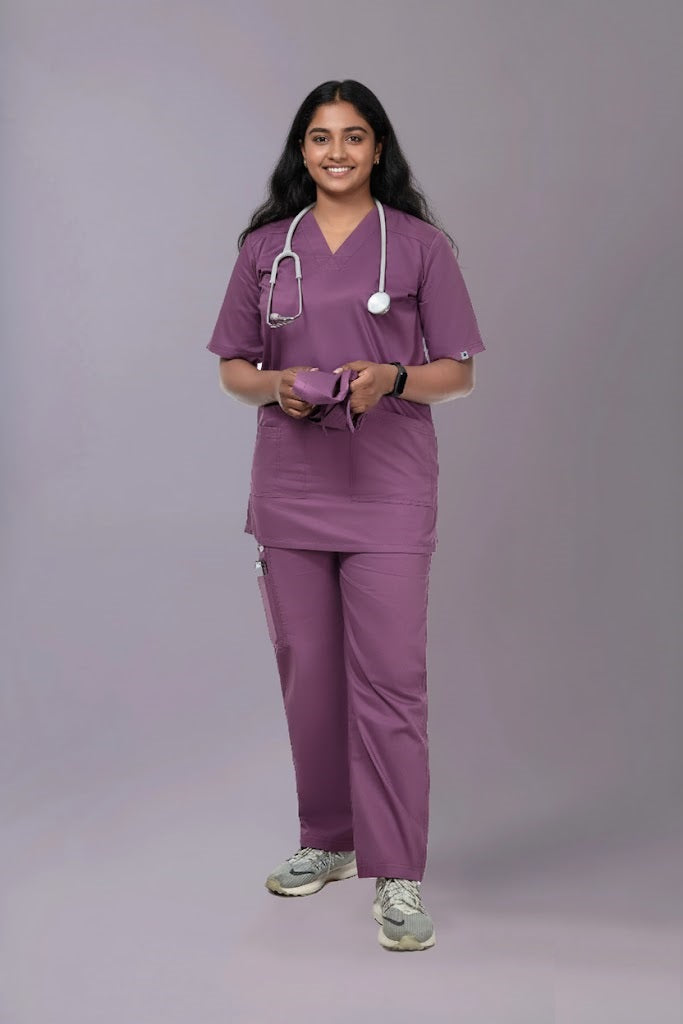 Tiness  3-Pocket Women Medical Scrub Set