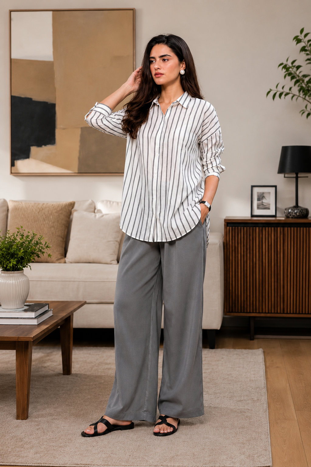 Grey stripe Shirt