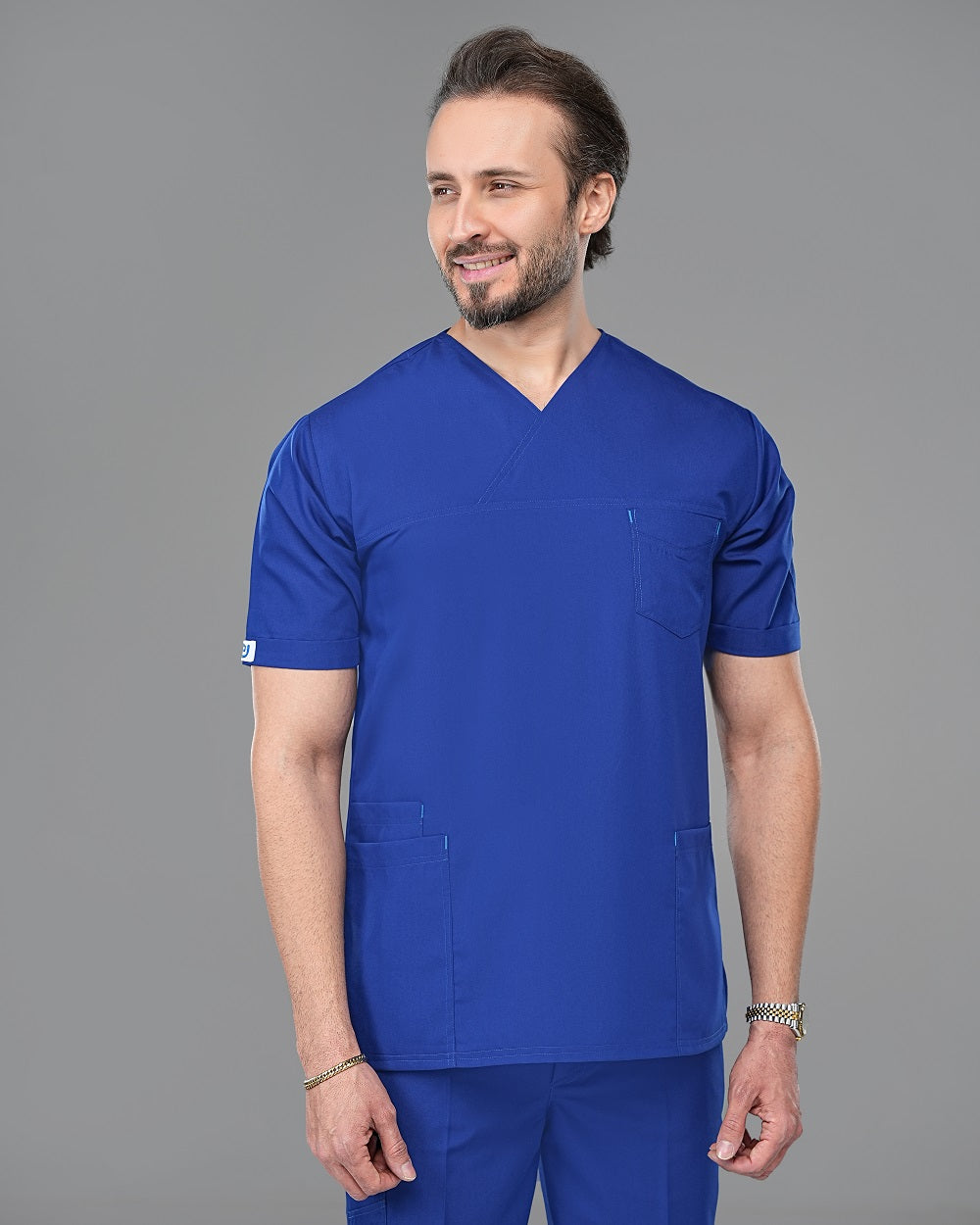 Flary 5-Pocket Medical Scrub Set