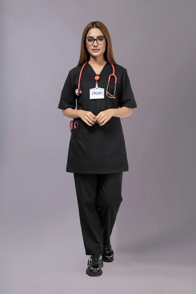 Tiness  3-Pocket Women Medical Scrub Set