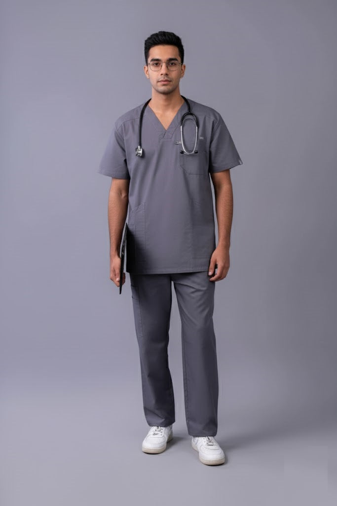 Flary 5-Pocket Medical Scrub Set