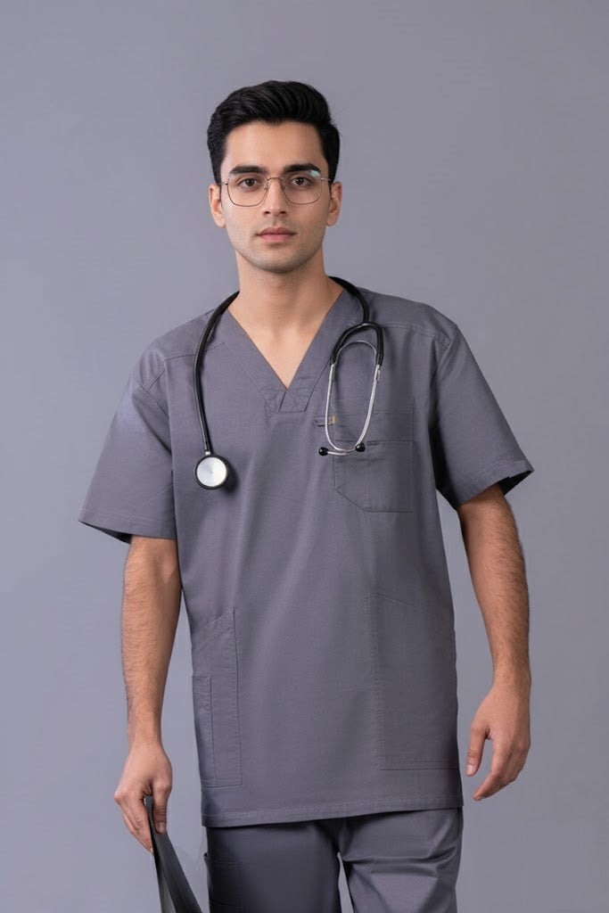 Flary 5-Pocket Medical Scrub Set