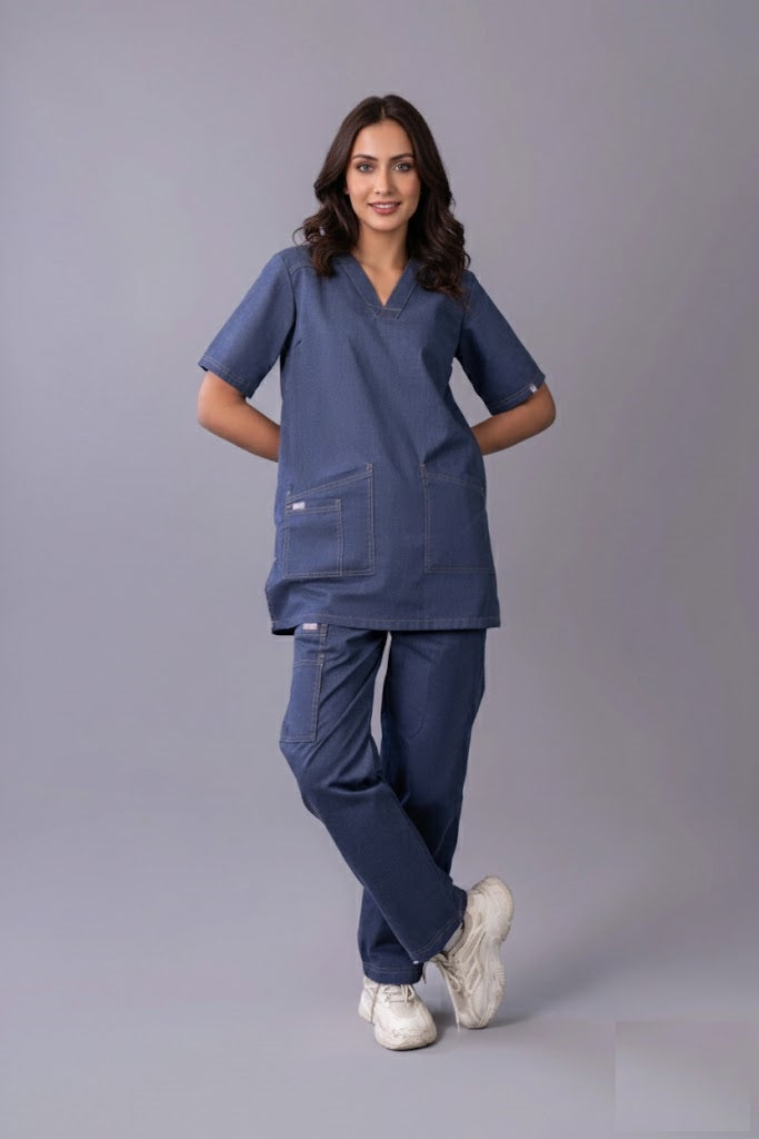 Tiness  3-Pocket Women Medical Scrub Set