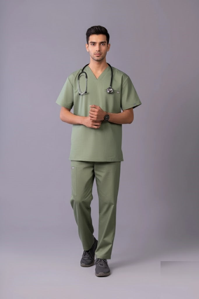 Tapred 3-Pocket Medical Scrub Set